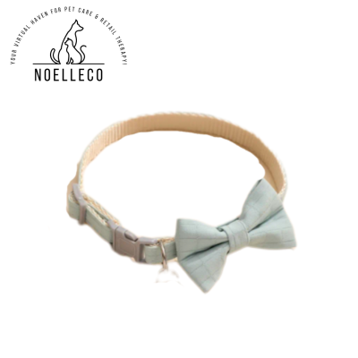 Cat Collar - Vintage bowtie - Light Aqua