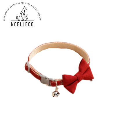 Cat Collar - Vintage bowtie - Red